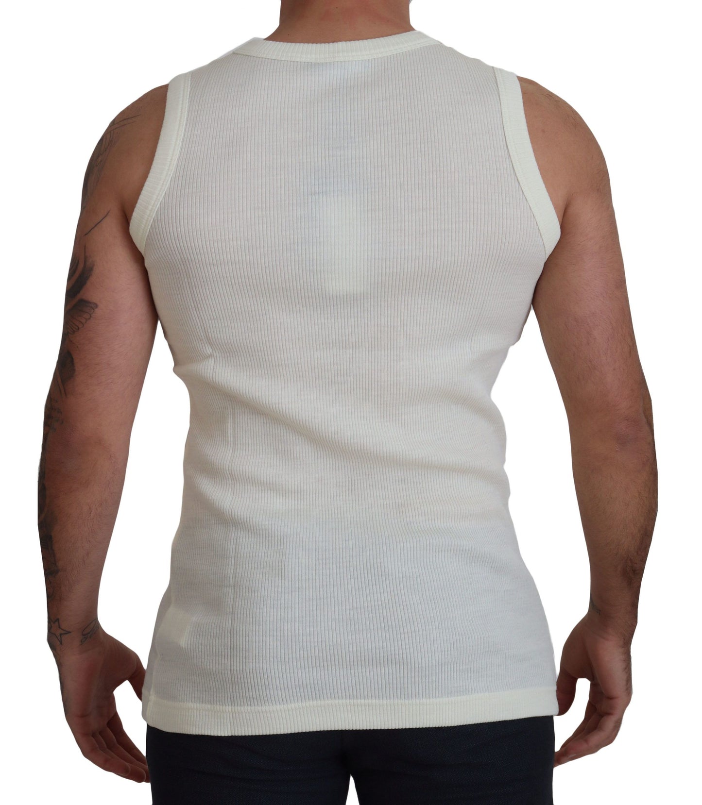 Off White Wool Tank Top Sleeveless T-shirt