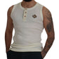 Off White Wool Tank Top Sleeveless T-shirt