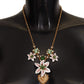 Elegant Amore Heart Floral Statement Necklace