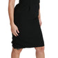 Black Sheath Stretch Formal Dress