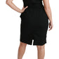 Black Sheath Stretch Formal Dress