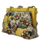 Multicolor Crystal Shoulder Silk Leather VANDA Purse