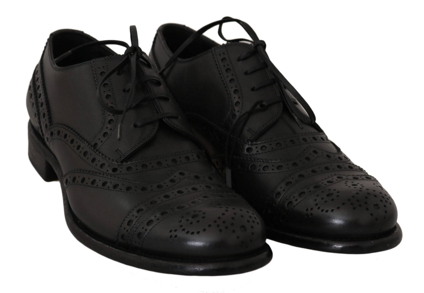 Elegant Gray Wingtip Derby Dress Shoes