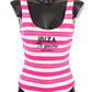 Pink Stripe Ibiza Print Swimsuit
