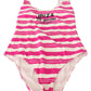 Pink Stripe Ibiza Print Swimsuit