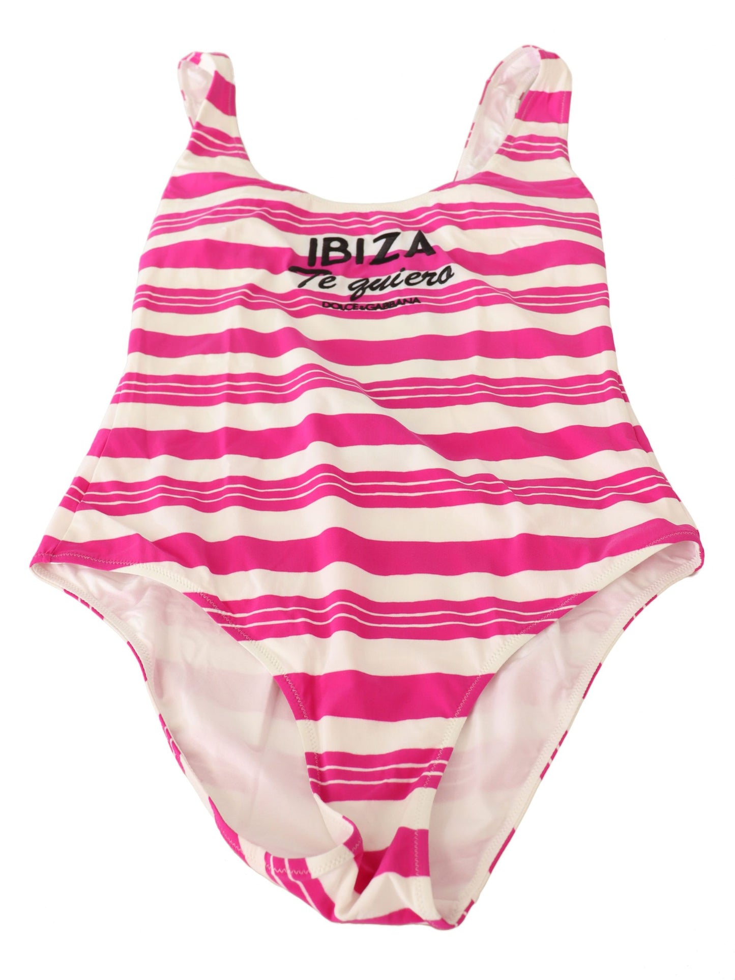 Pink Stripe Ibiza Print Swimsuit