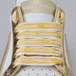 Elegant White and Gold Leather Sneakers