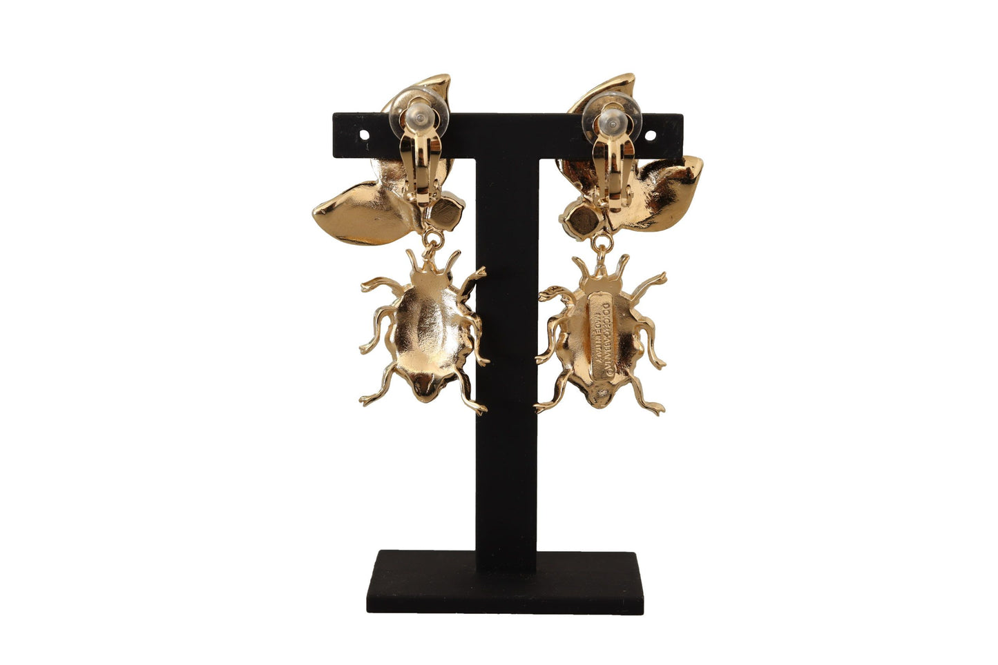 Chic Gold Beetle Clip On Earrings