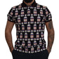 Black Bacio Di Venere Cotton Polo T-shirt