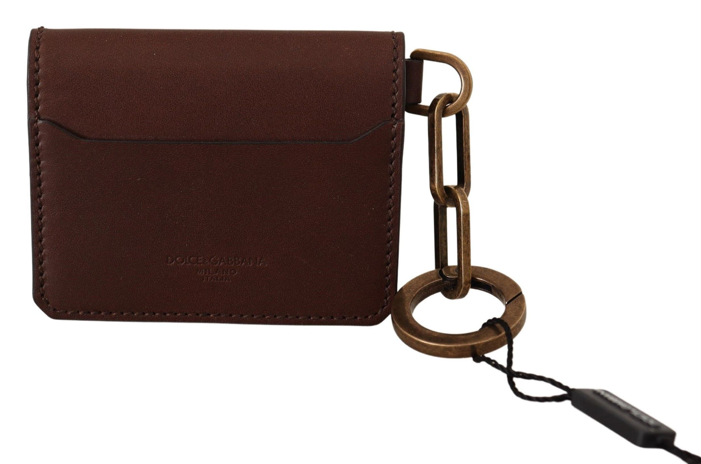 Elegant Medium Brown Leather Cardholder