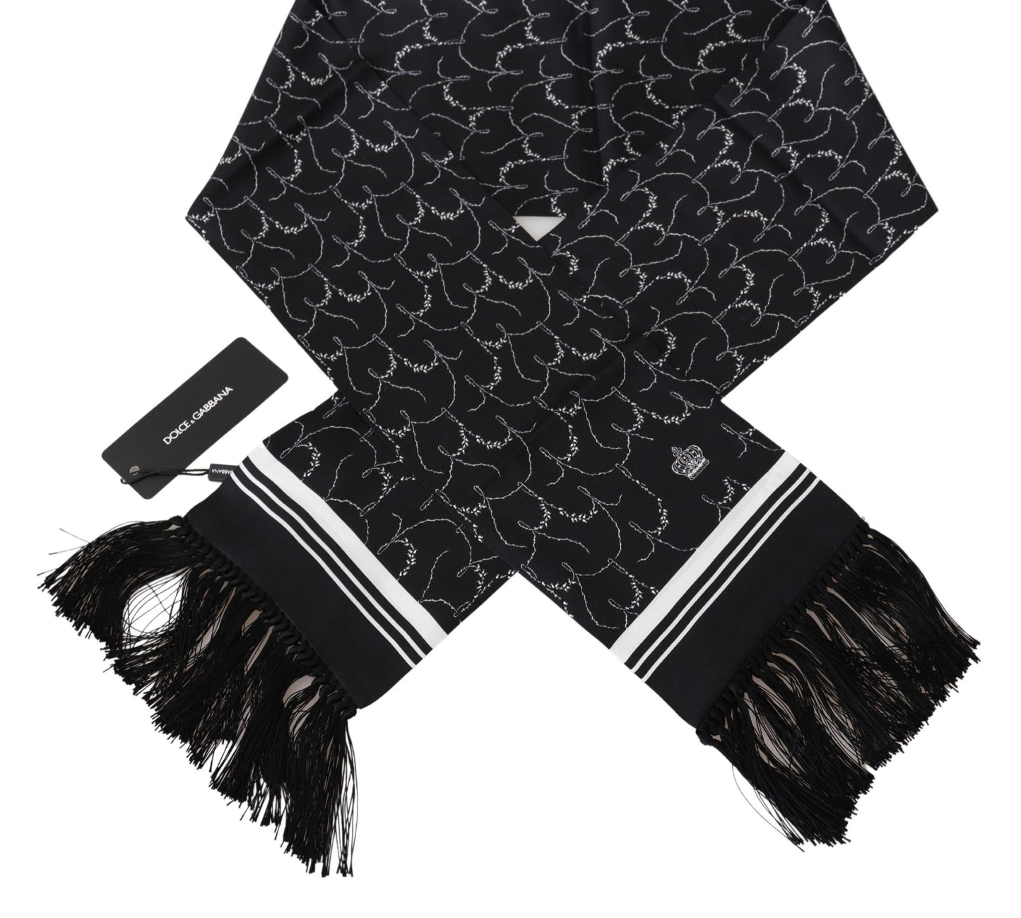 Elegant Silk Fringed Men's Scarf