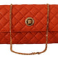 Red Nappa Leather Evening Shoulder Bag