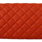 Red Nappa Leather Evening Shoulder Bag