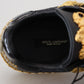 Elegant Portofino Leather Sneakers in Black