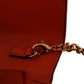 Red Nappa Leather Evening Shoulder Bag