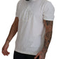 Elegant White Cotton Tee With Logo Detail