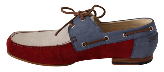 Multicolor Leather Suede Loafers