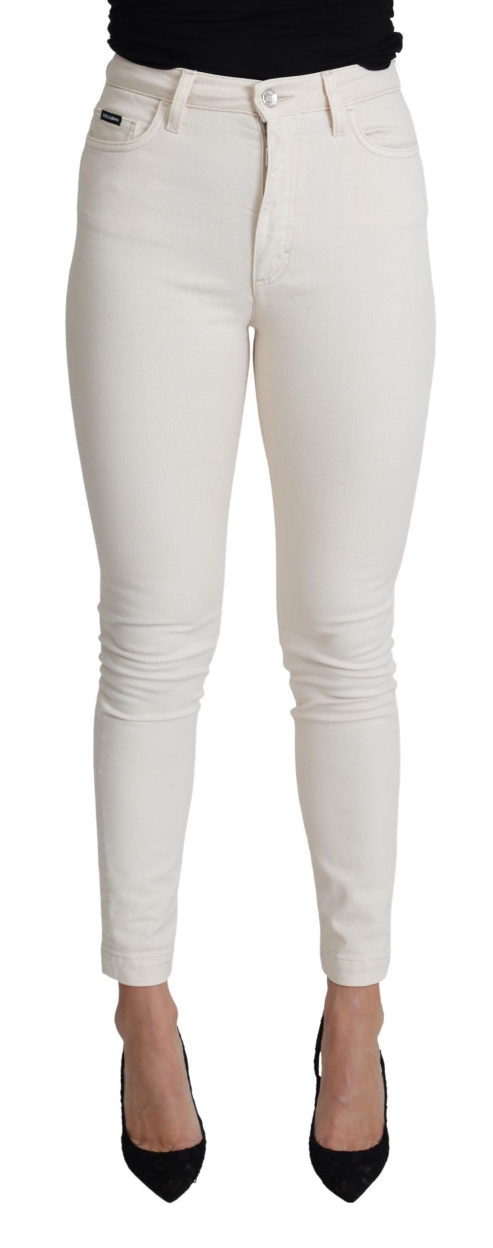 Chic White Skinny Denim Jeans