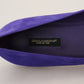 Embellished Crystal Purple Suede Flats