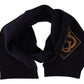 Exquisite Wool Knit Scarf in Dark Blue
