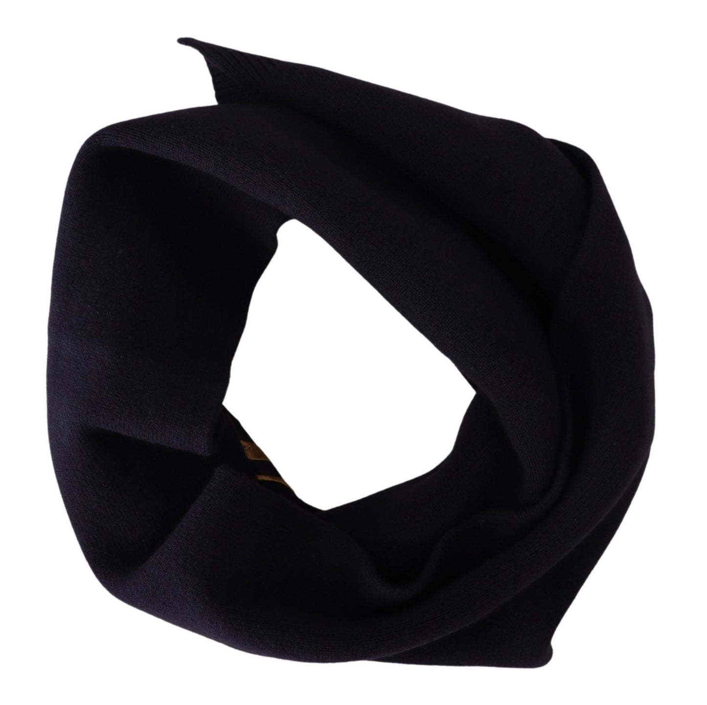 Exquisite Wool Knit Scarf in Dark Blue