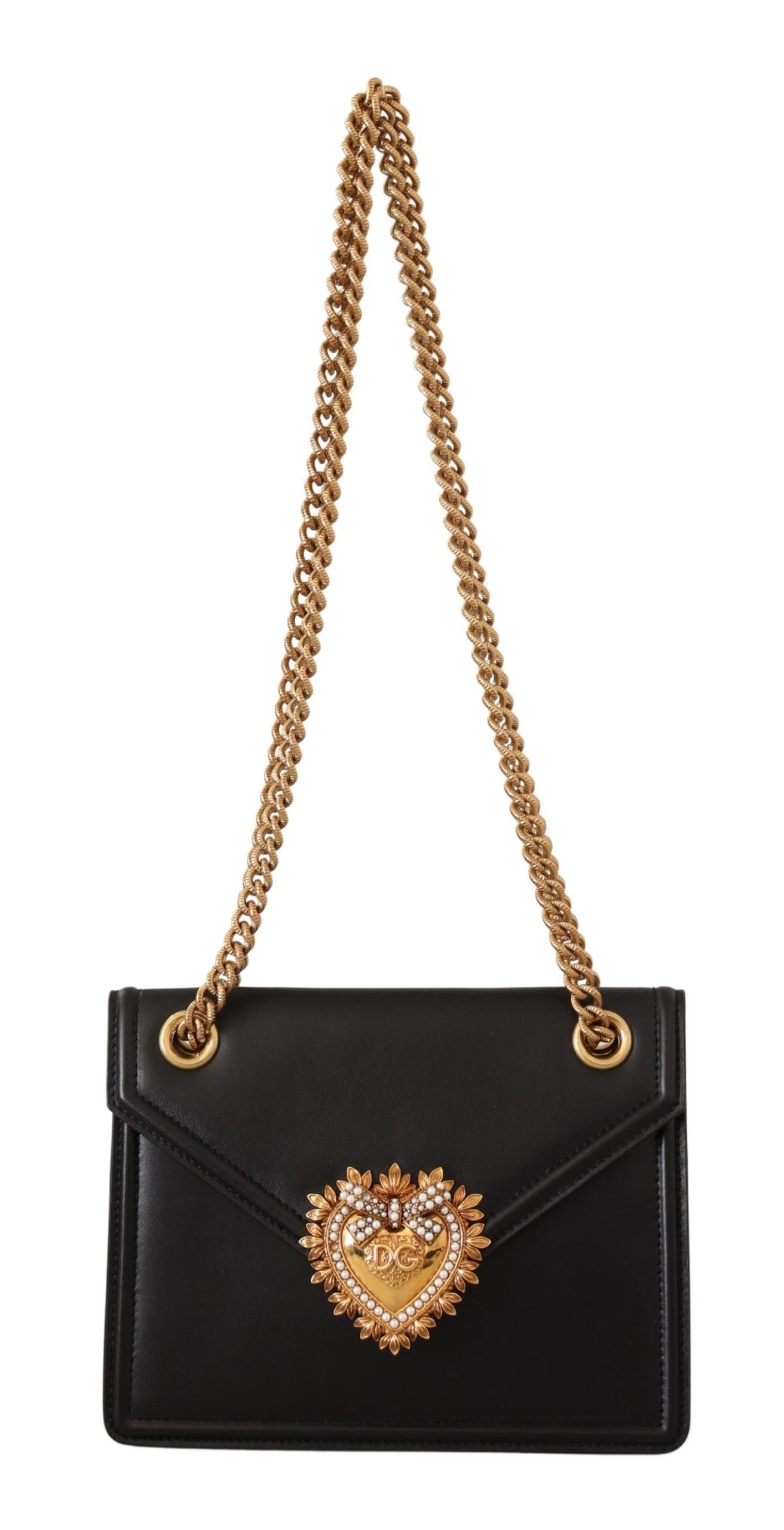 Elegant Black Leather Devotion Shoulder Bag