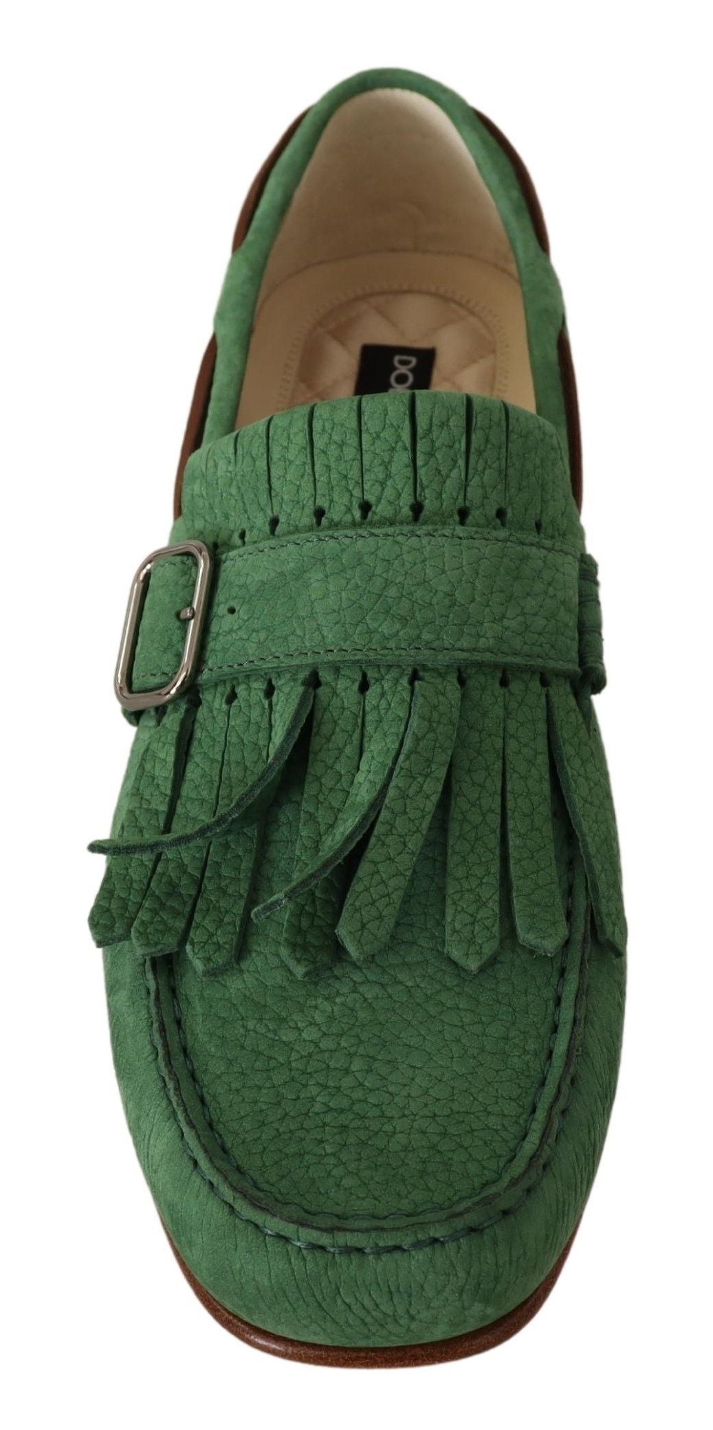 Exquisite Emerald Green Tassel Loafers