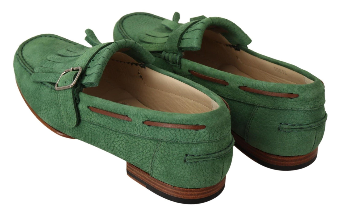 Exquisite Emerald Green Tassel Loafers