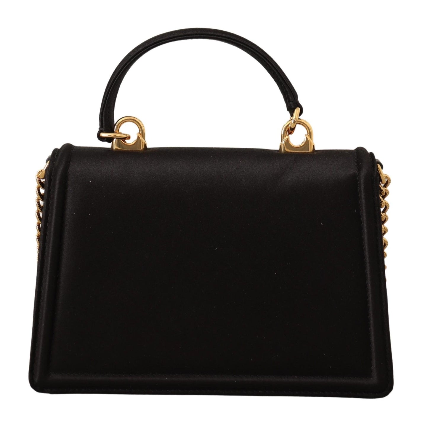 Elegant Black Silk-Blend Devotion Shoulder Bag