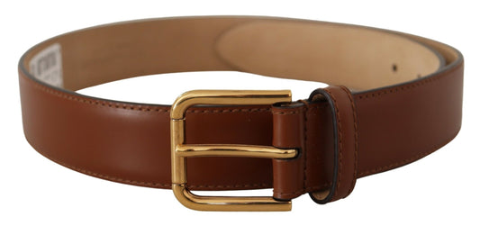 Elegant Leather Belt with Engraved Buckle