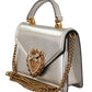 Devotion Luxury Silver Leather Shoulder Bag
