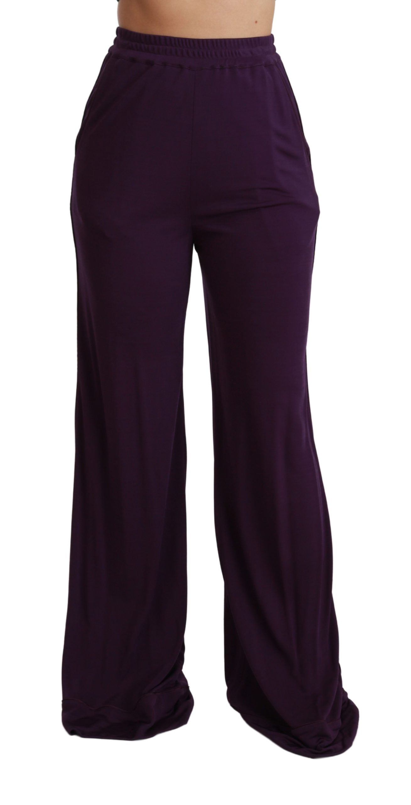 Elegant High Waist Wide Leg Trousers