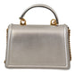 Devotion Luxury Silver Leather Shoulder Bag