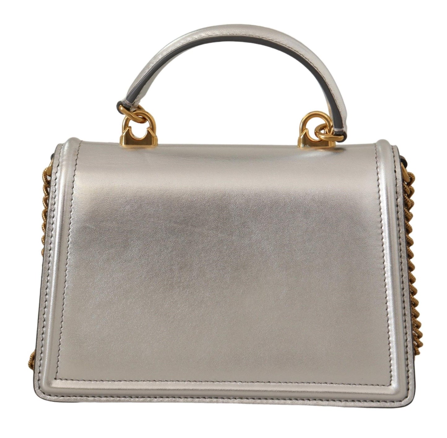 Devotion Luxury Silver Leather Shoulder Bag