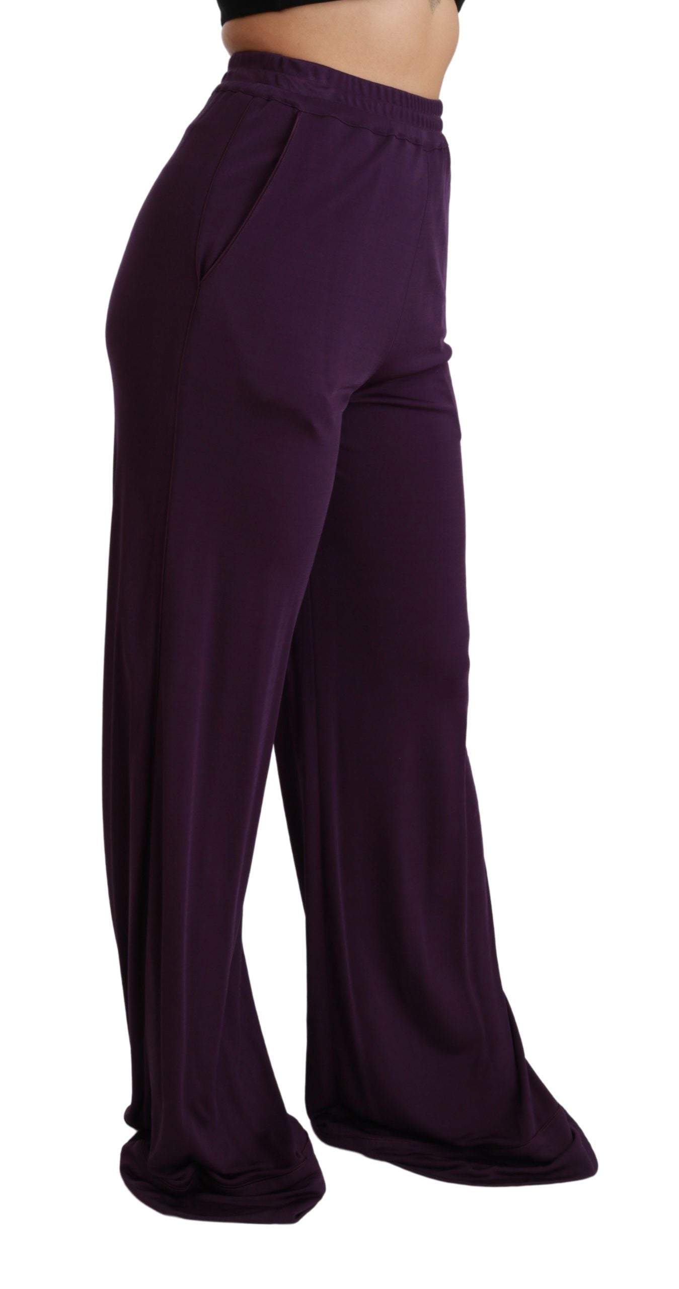 Elegant High Waist Wide Leg Trousers