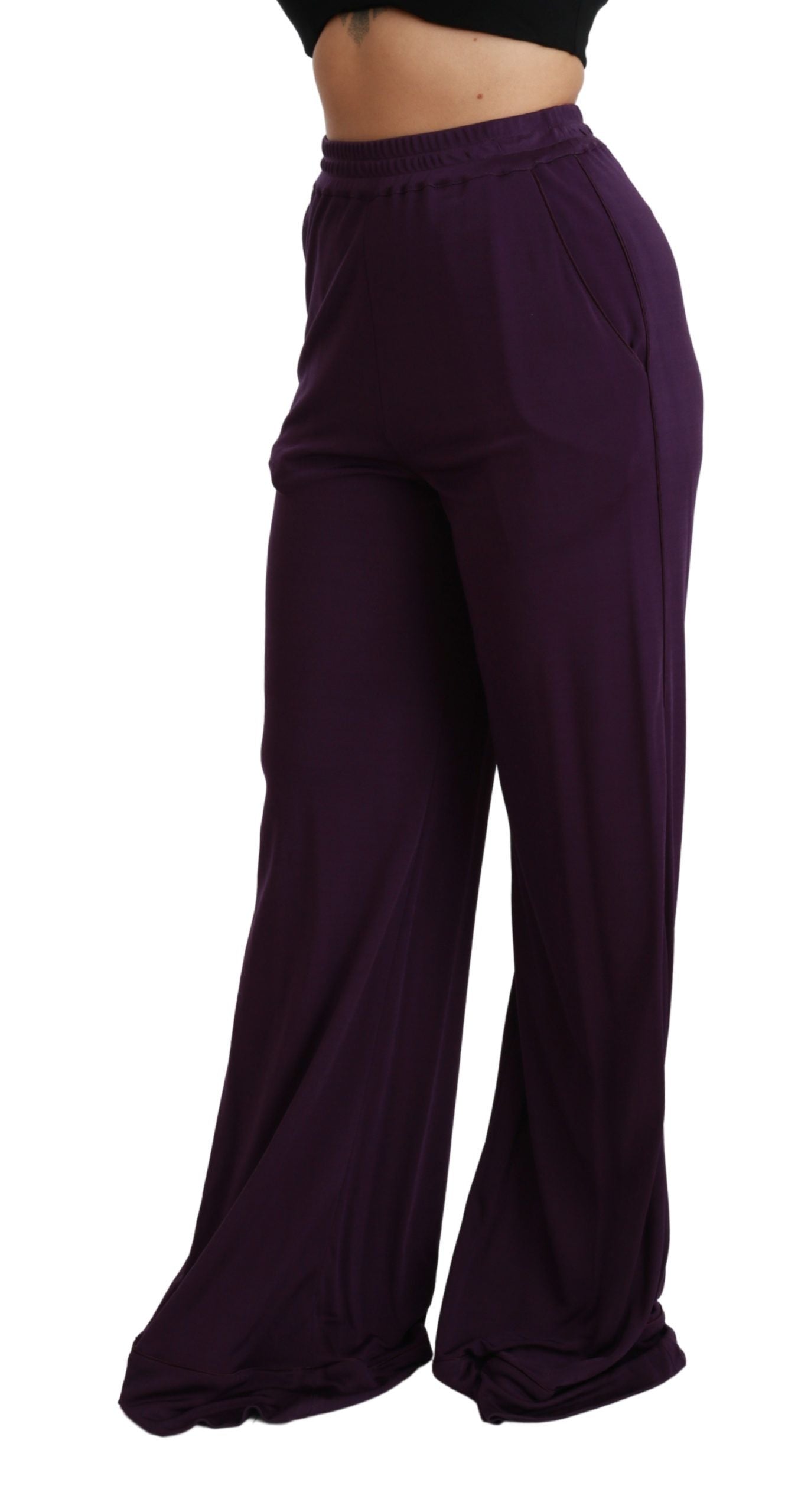 Elegant High Waist Wide Leg Trousers