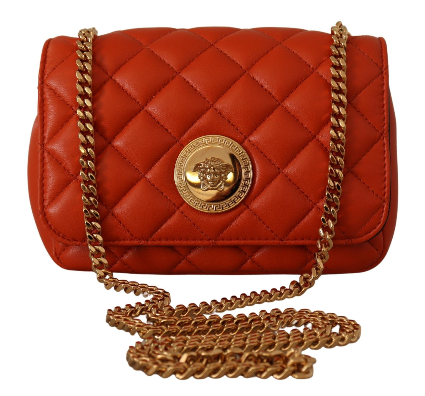 Elegant Red Nappa Leather Crossbody Bag