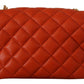 Elegant Red Nappa Leather Crossbody Bag