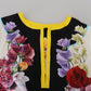 Multicolor Ortensia Silk Long Kaftan Dress
