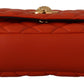Elegant Red Nappa Leather Crossbody Bag