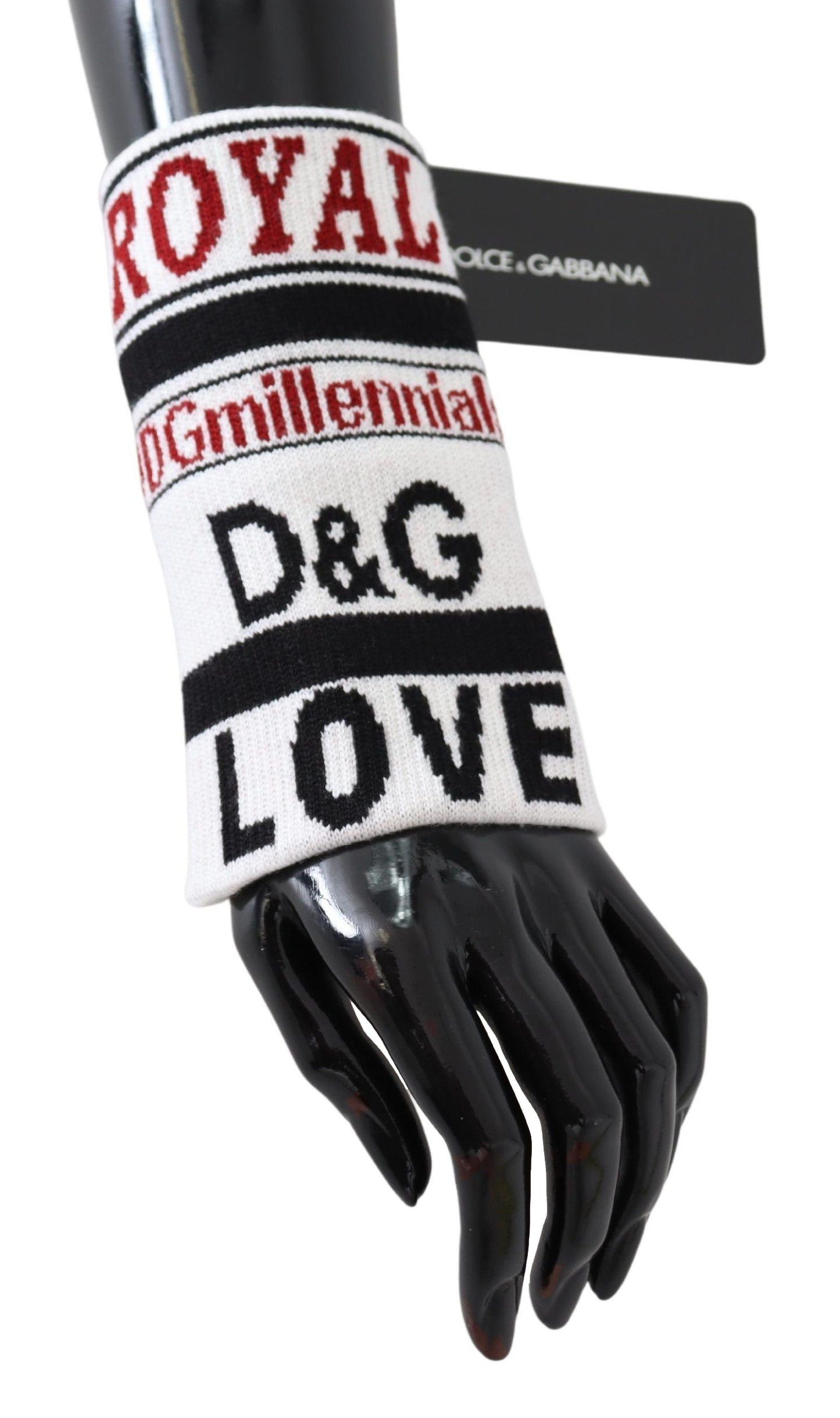 Multicolor Wool Knit D&G Love Wristband Wrap