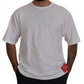 Elegant White Cotton Crew Neck Tee