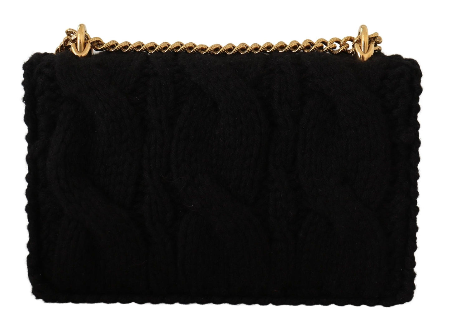 Sumptuous Black Wool-Cashmere Shoulder Bag