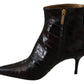Elegant Bordeaux Pointed Leather Boots