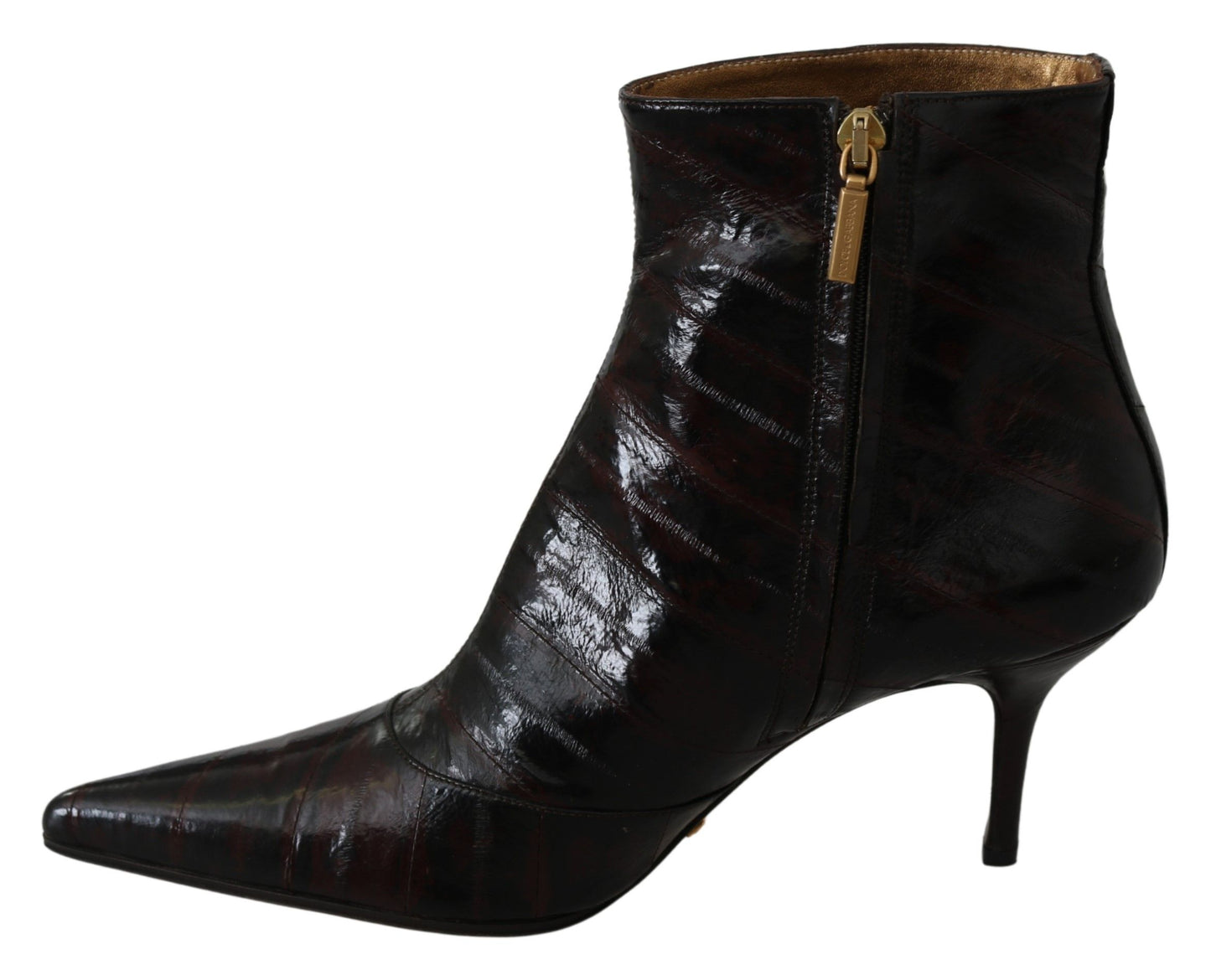 Elegant Bordeaux Pointed Leather Boots