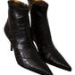 Elegant Bordeaux Pointed Leather Boots