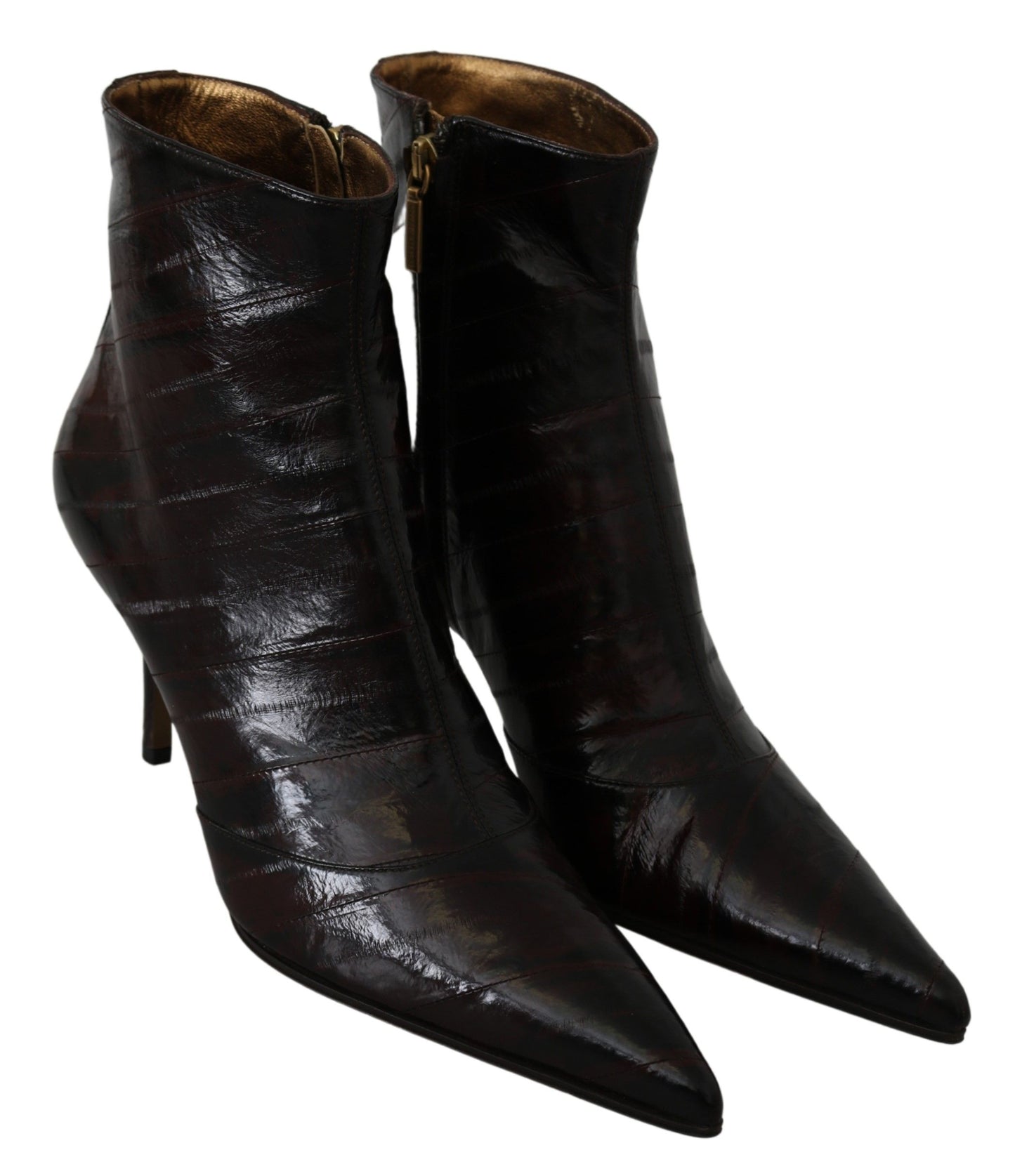 Elegant Bordeaux Pointed Leather Boots