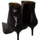 Elegant Bordeaux Pointed Leather Boots
