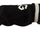 Elegant Cashmere Knit Black Gloves