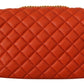 Elegant Red Nappa Leather Shoulder Bag